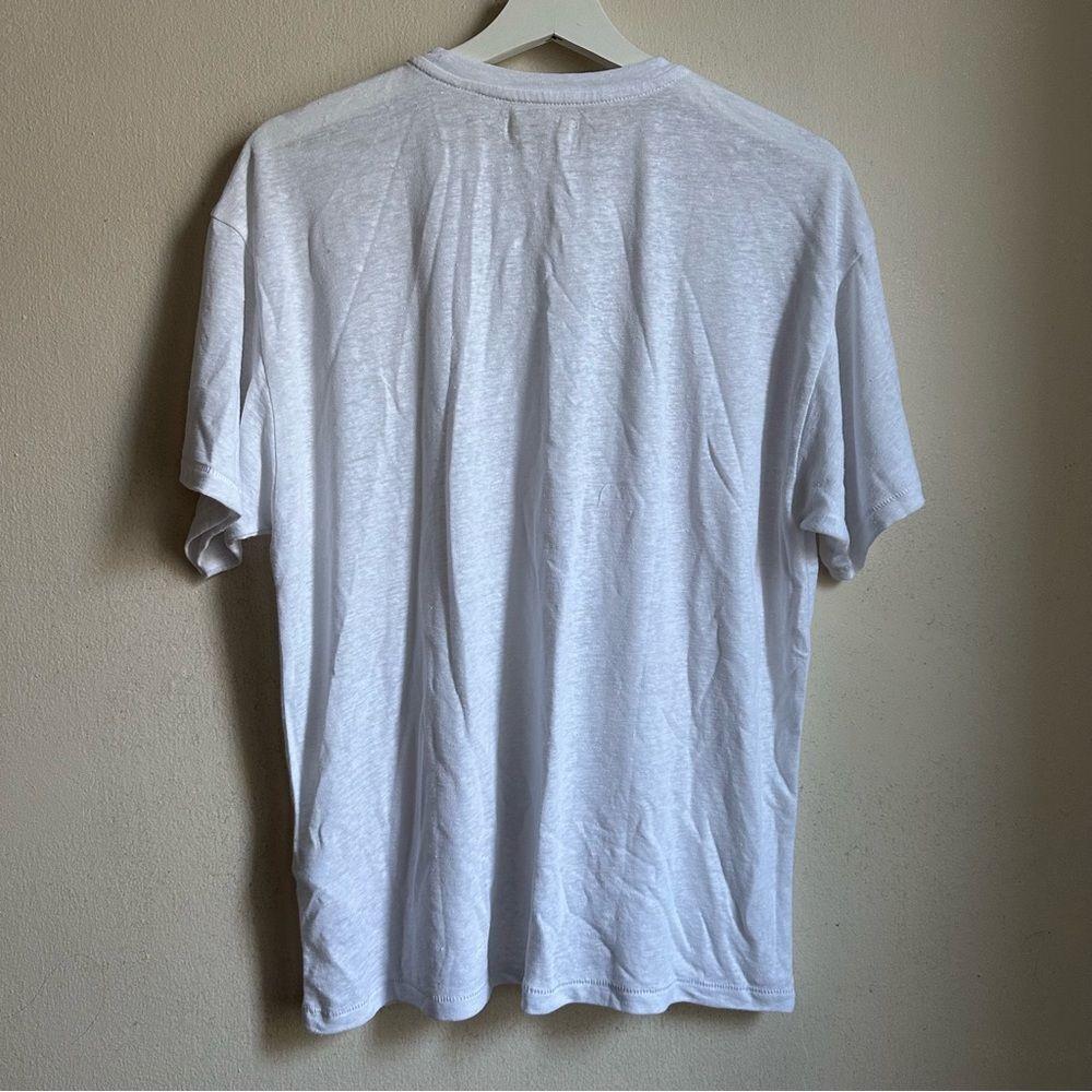 77- nwot madewell nr357 Linen-Blend Crewneck Oversized Tee sz l - Picture 6 of 7